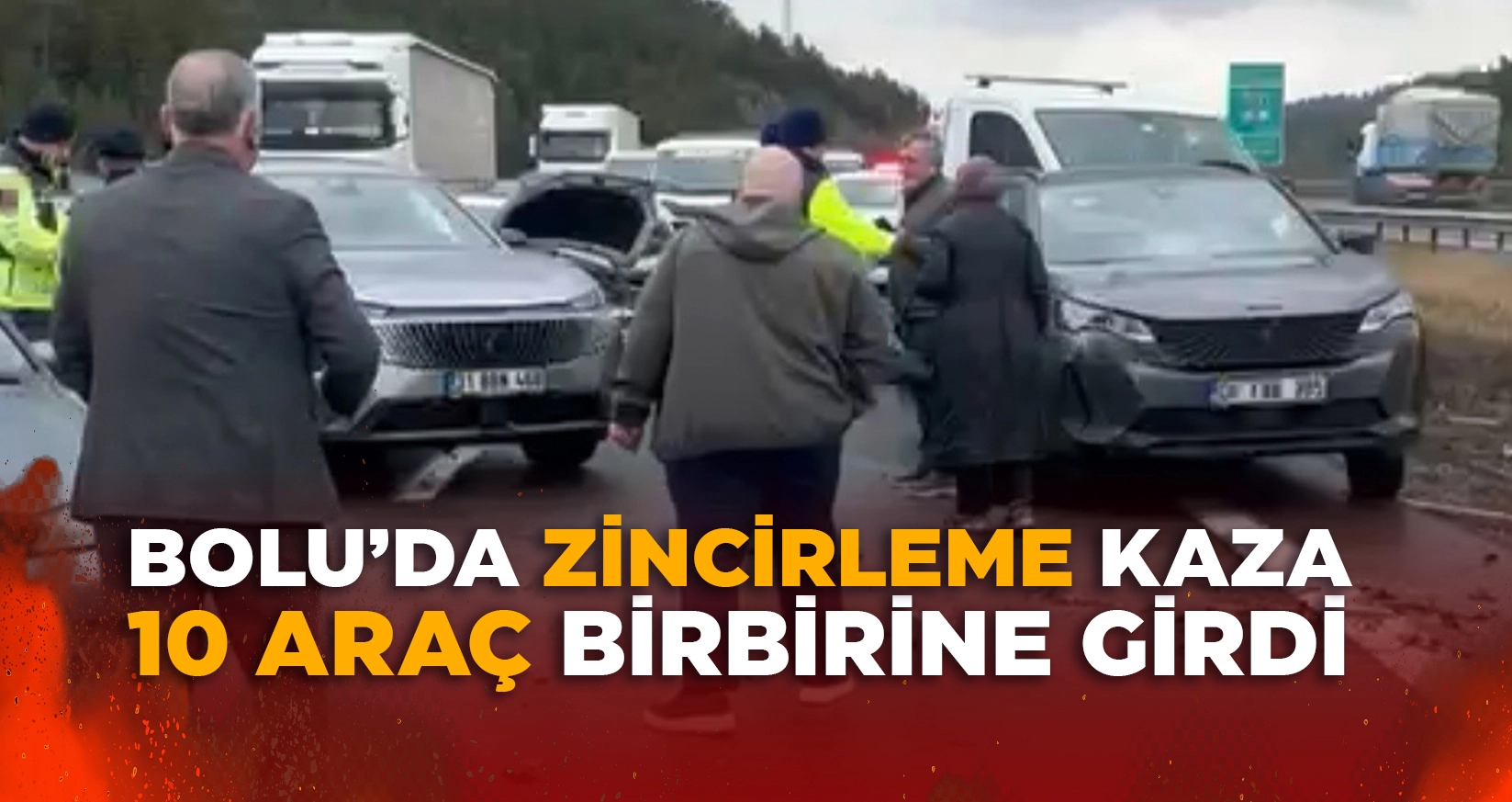 BOLU'DA ZİNCİRLEME KAZA