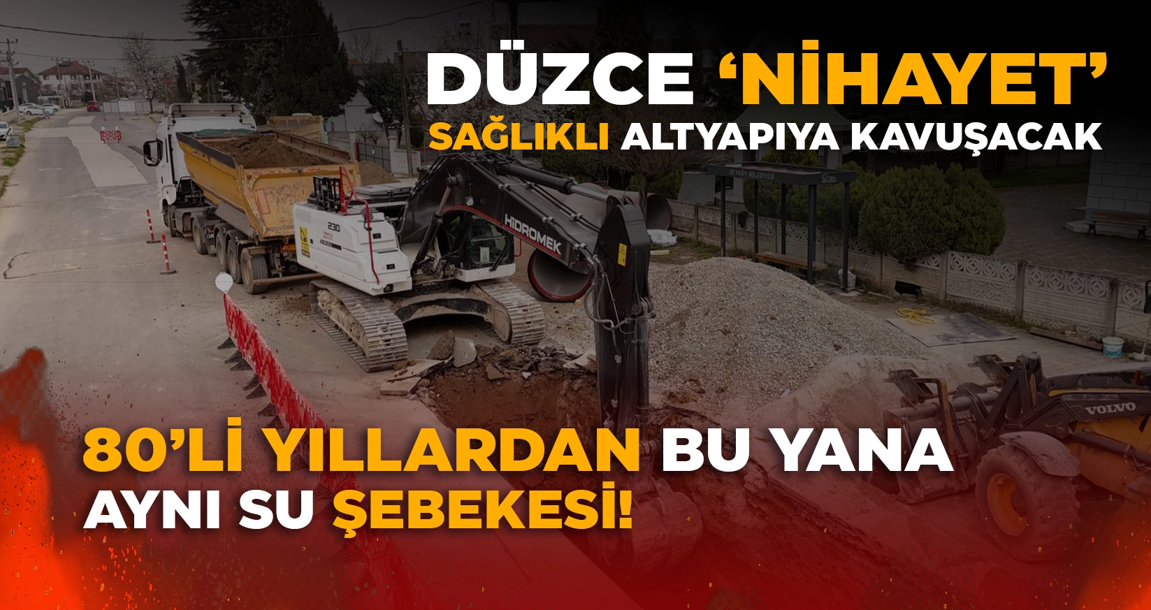 D&Uuml;ZCE BELEDİYESİ HAFTA SONU DA DURMUYOR