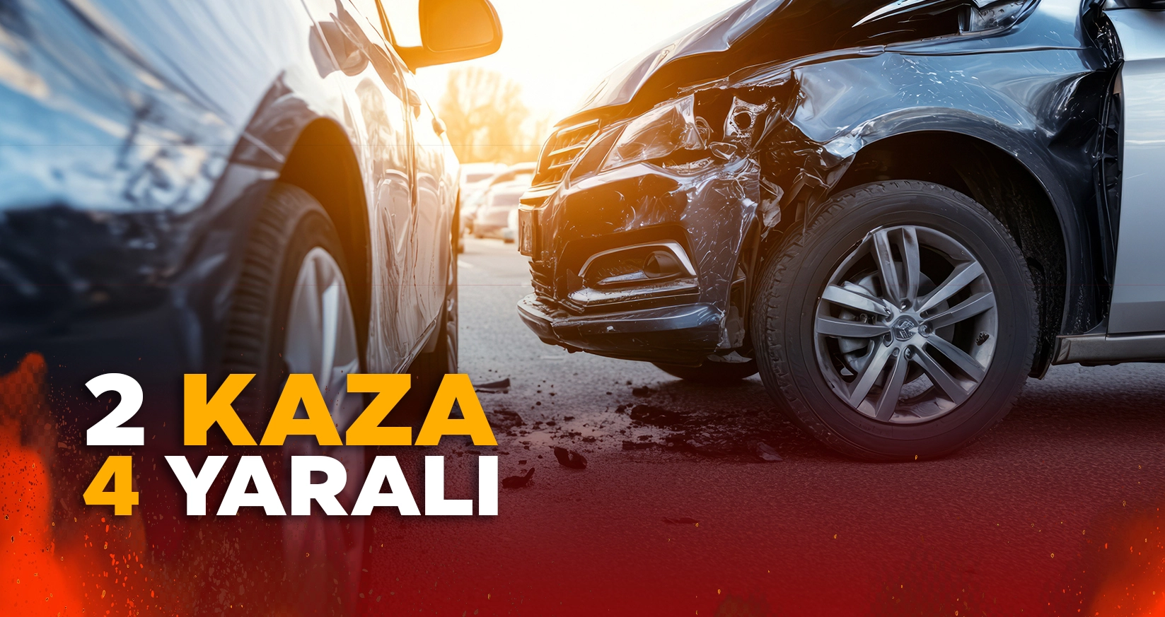 D&Uuml;ZCE'DE 2 AYRI KAZADA 4 KİŞİ YARALANDI