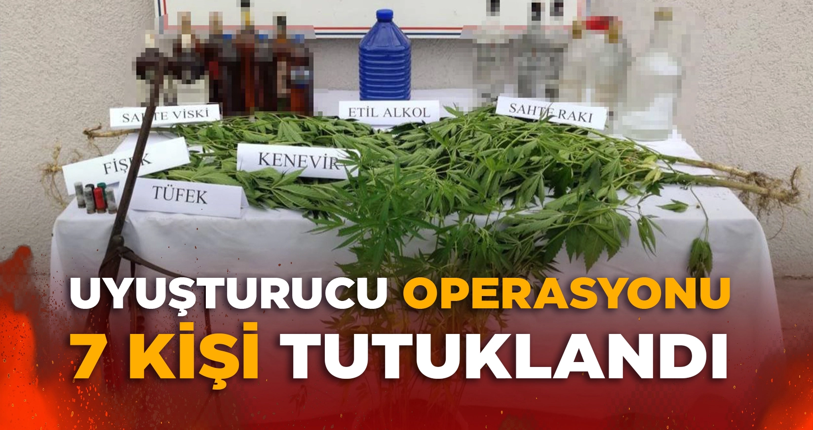 D&Uuml;ZCE'DE UYUŞTURUCU OPERASYONU: 7 KİŞİ TUTUKLANDI