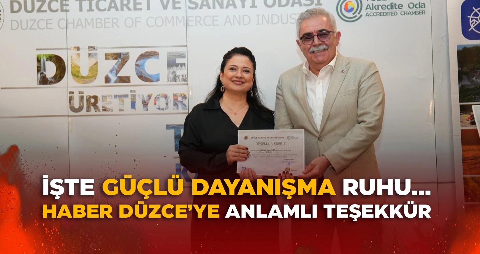 HABER D&Uuml;ZCE&rsquo;YE ANLAMLI TEŞEKK&Uuml;R