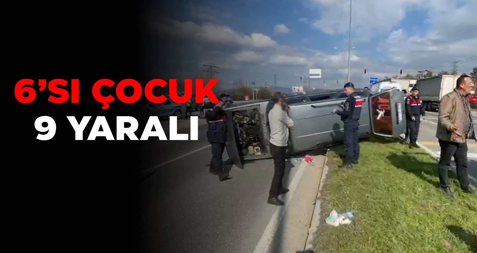 KAMYON İLE OTOMOBİL &Ccedil;ARPIŞTI: 9 YARALI