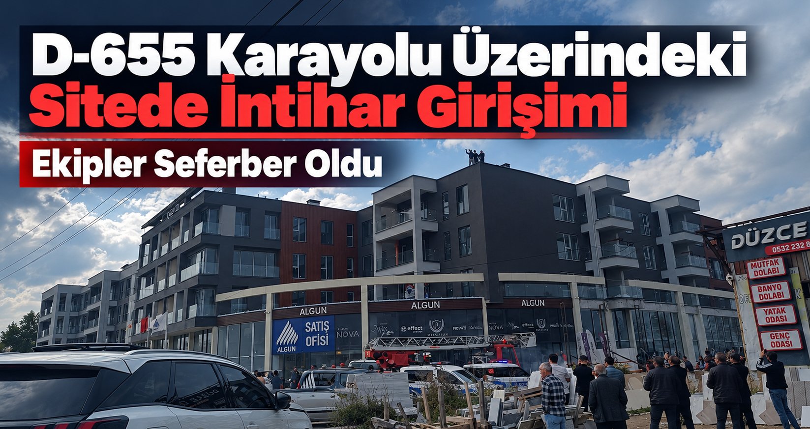 D-655 Karayolu Üzerindeki Sitede İntihar Girişimi