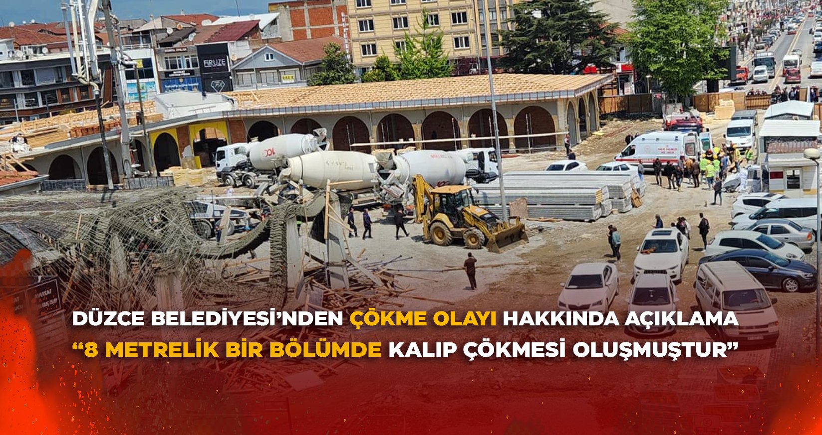 DÜZCE BELEDİYESİ'NDEN ÇÖKME OLAYI İLE İLGİLİ AÇIKLAMA