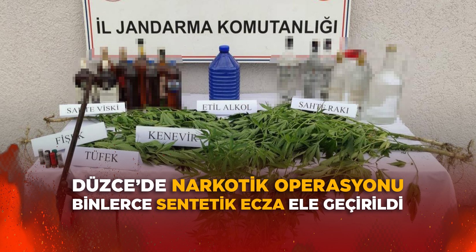 DÜZCE’DE NARKOTİK OPERASYONU: BİNLERCE SENTETİK ECZA ELE GEÇİRİLDİ