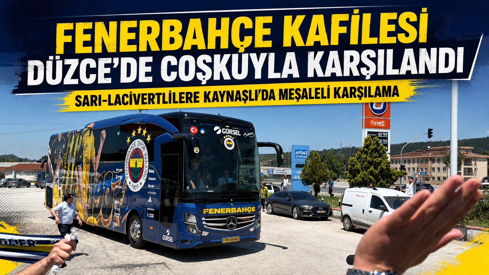 FENERBAHÇE KAFİLESİ DÜZCE’DE COŞKUYLA KARŞILANDI