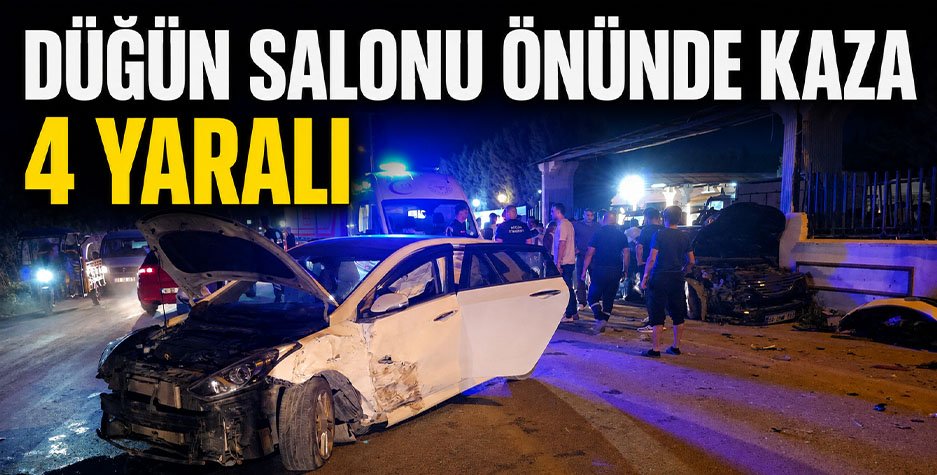 Aydınpınar Caddesi’nde İki Otomobil Çarpıştı: 4 Yaralı