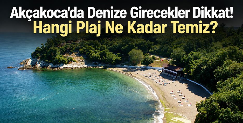 Akçakoca'da Denize Girecekler Dikkat! Hangi Plaj Ne Kadar Temiz?