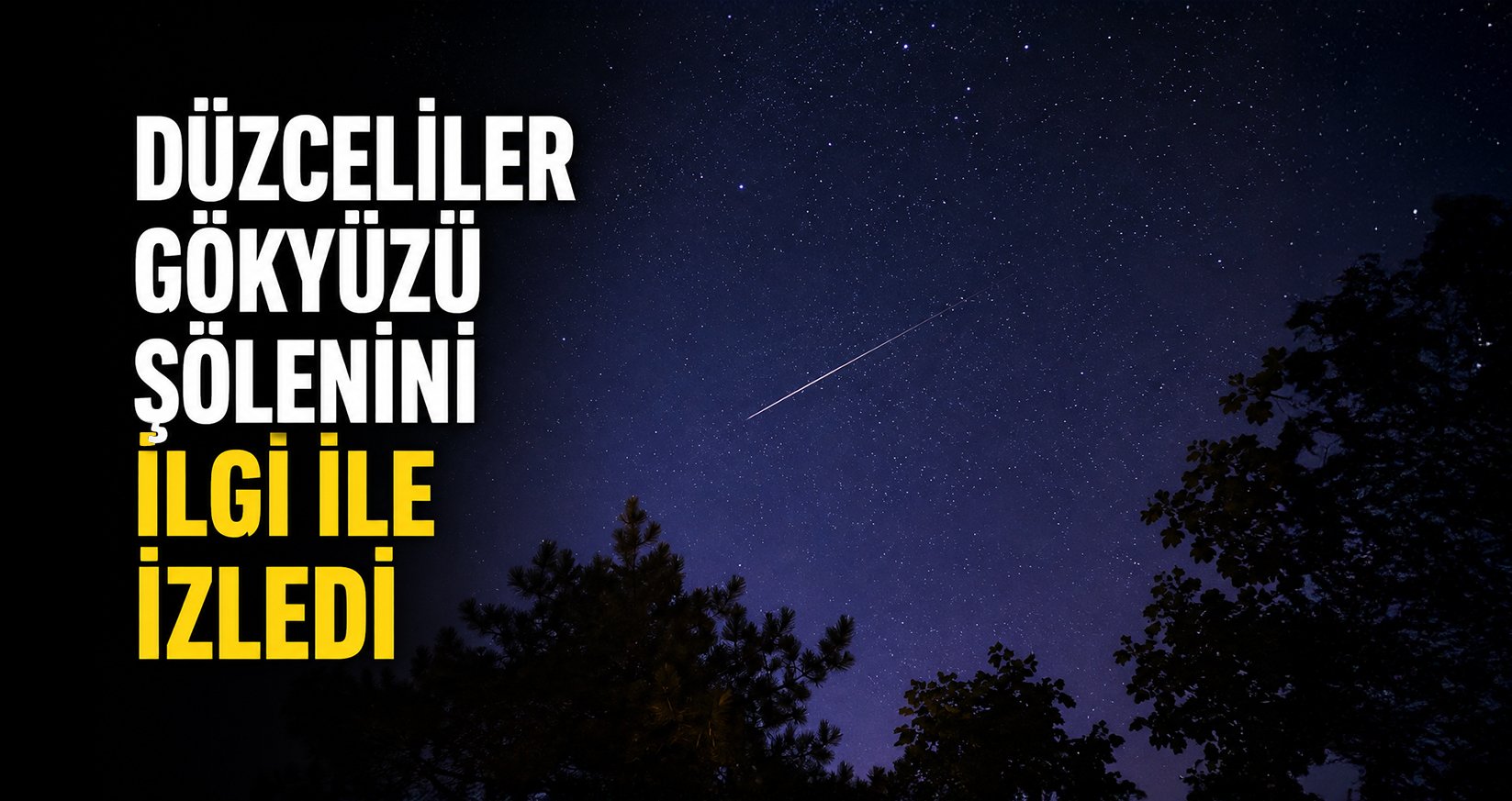 Düzceliler gökyüzü şölenini ilgi ile izledi
