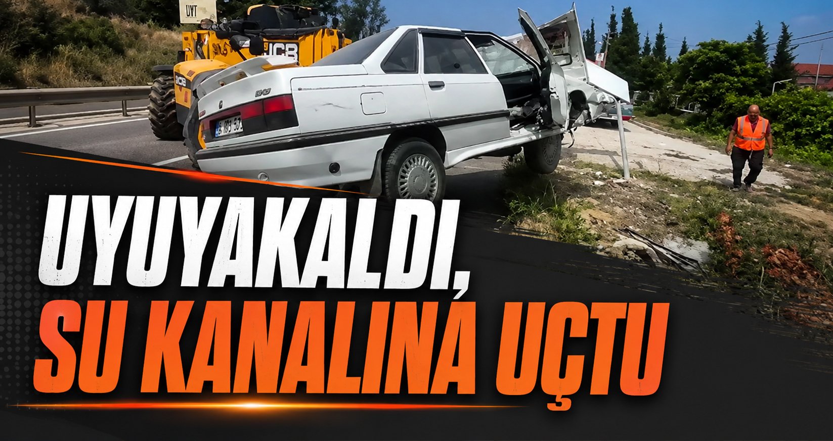 Uyuyakaldı, Su Kanalına Uçtu