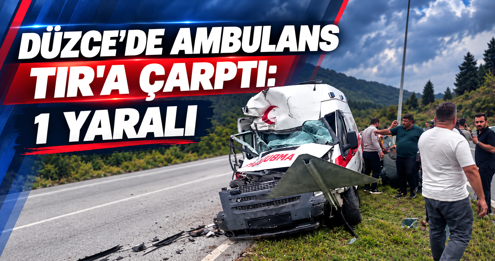 Düzce'de Ambulans TIR'a Çarptı: 1 Yaralı