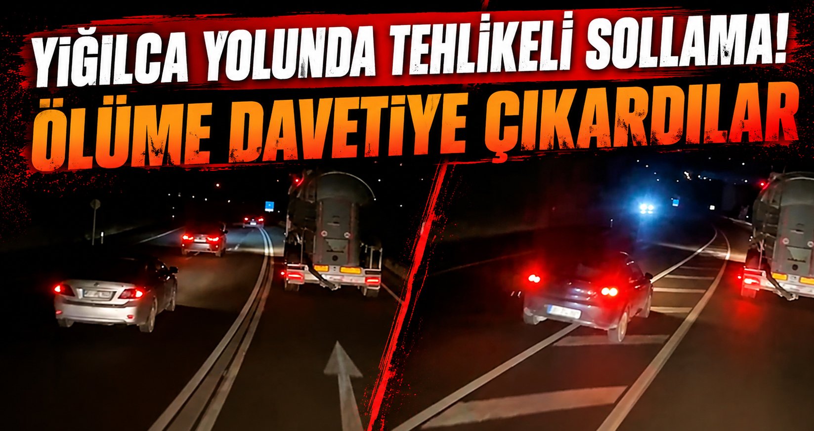 Yığılca Yolunda Tehlikeli Sollama! Ölüme Davetiye Çıkardılar