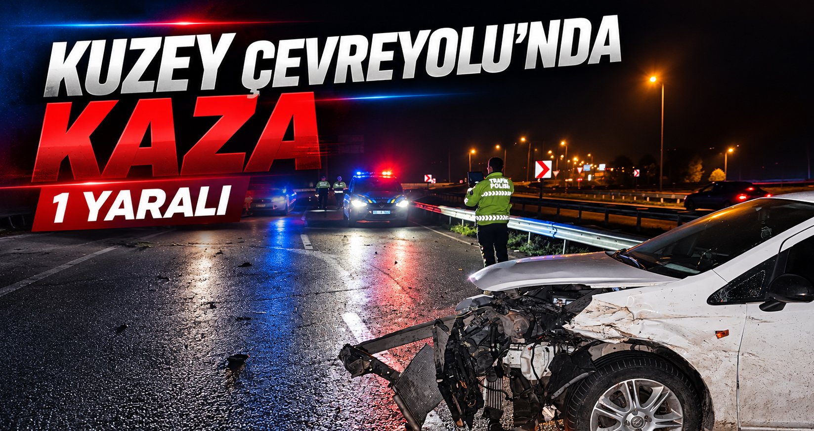 Kuzey Çevreyolu'nda Kaza: 1 Yaralı