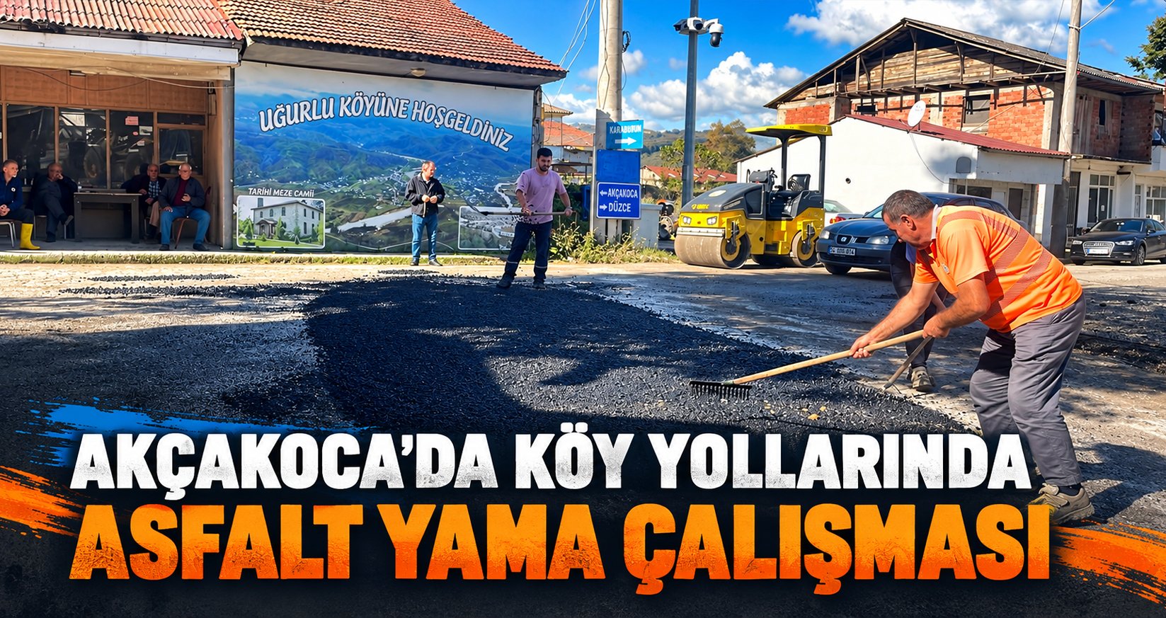 Akçakoca’da Köy Yollarında Asfalt Yama Çalışması