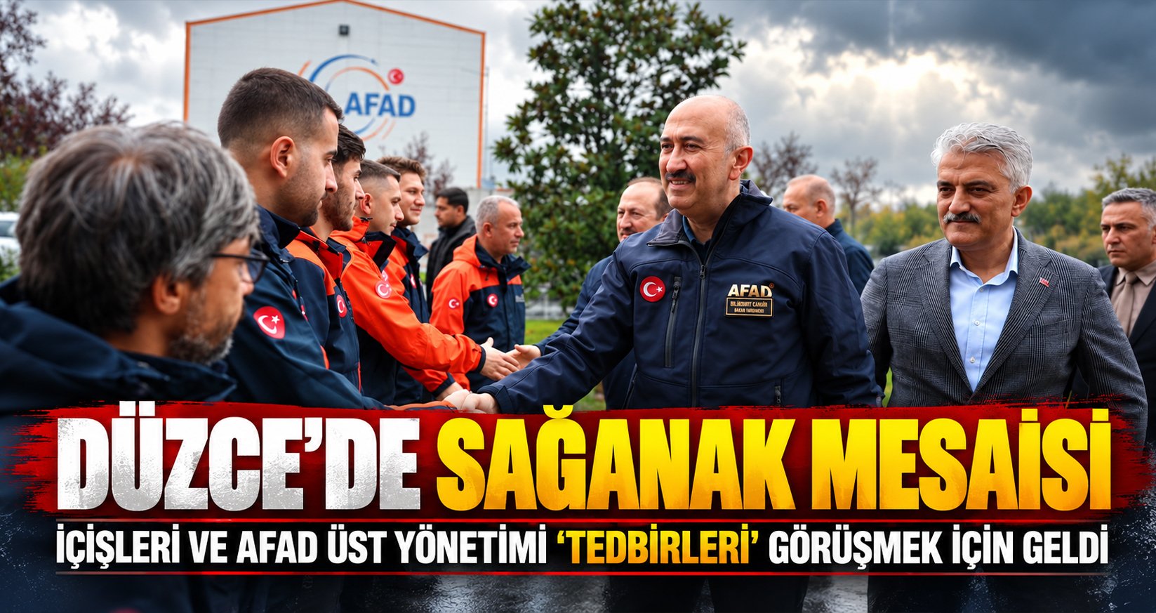 Düzce'de Sağanak Mesaisi: İçişleri ve AFAD Üst Yönetimi 'Tedbirleri' Görüşmek İçin Geldi