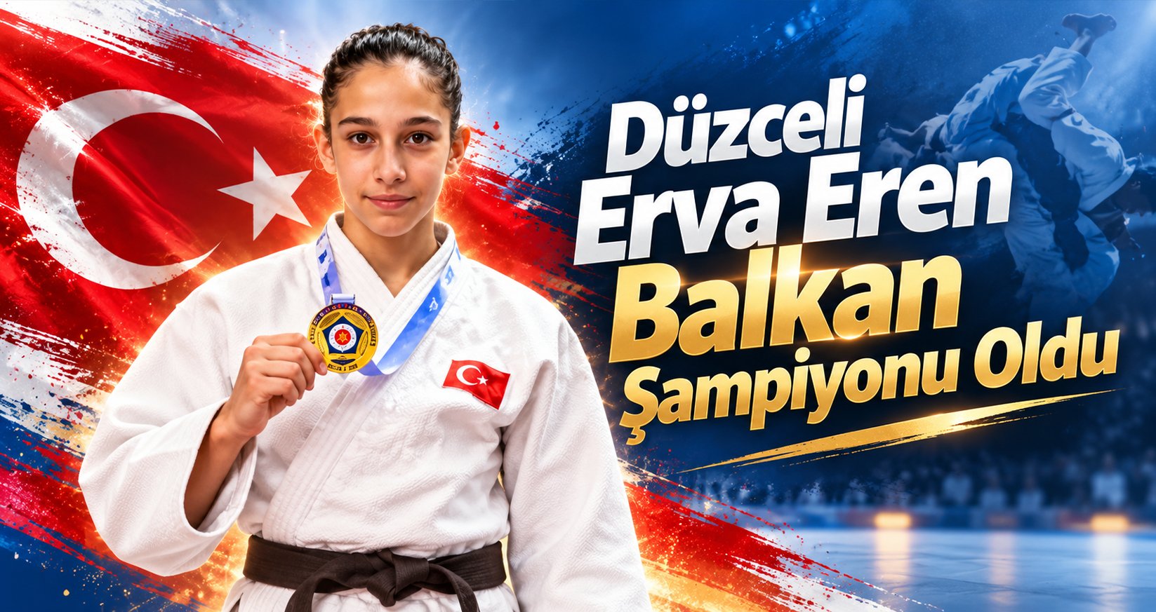 Düzceli Erva Eren Balkan Şampiyonu Oldu: 40 Kiloda Altın Madalya
