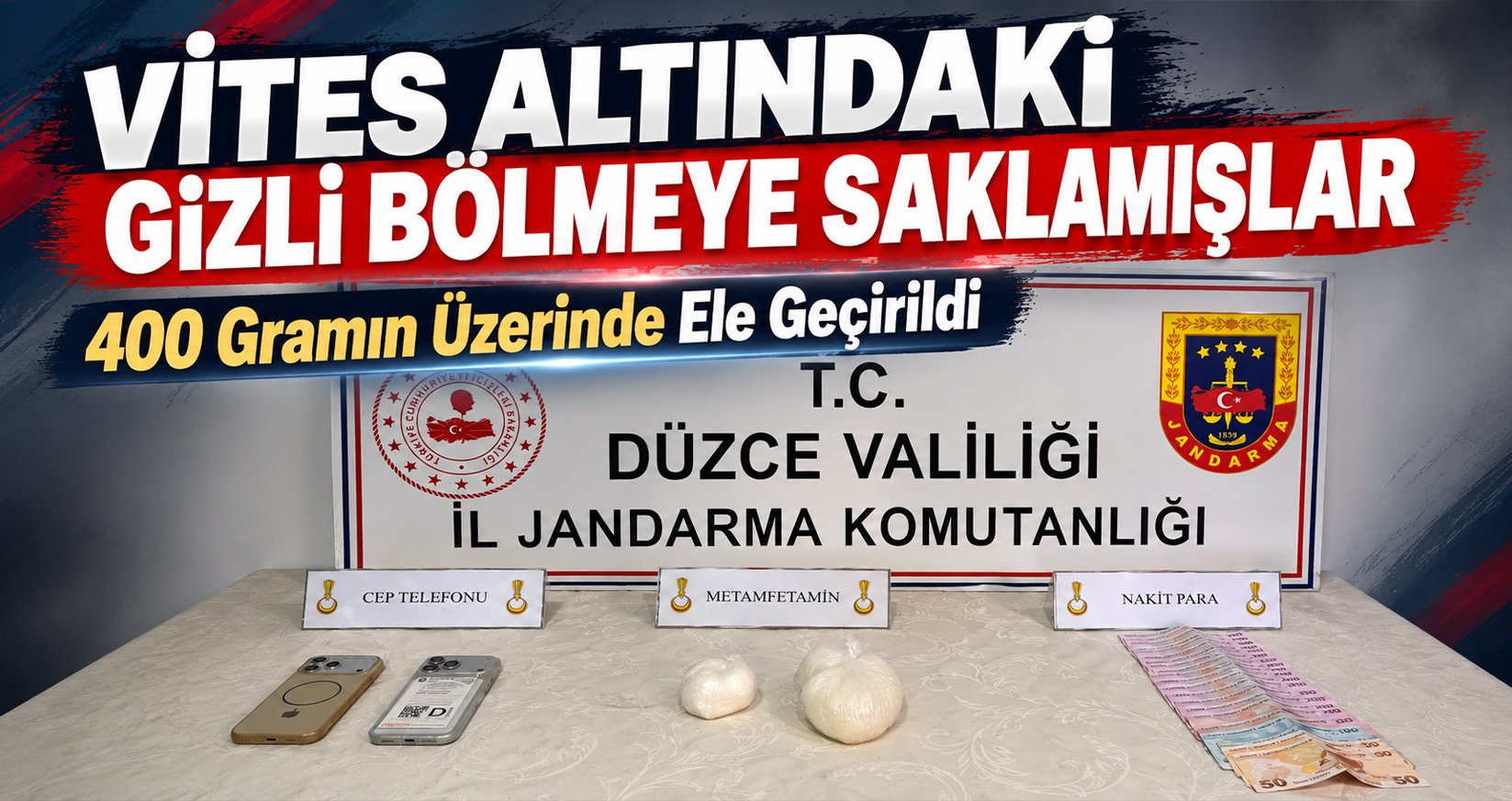 Vites Altındaki Gizli Bölmeye Saklamışlar