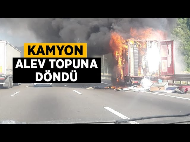 Kamyon Alev Topuna Döndü